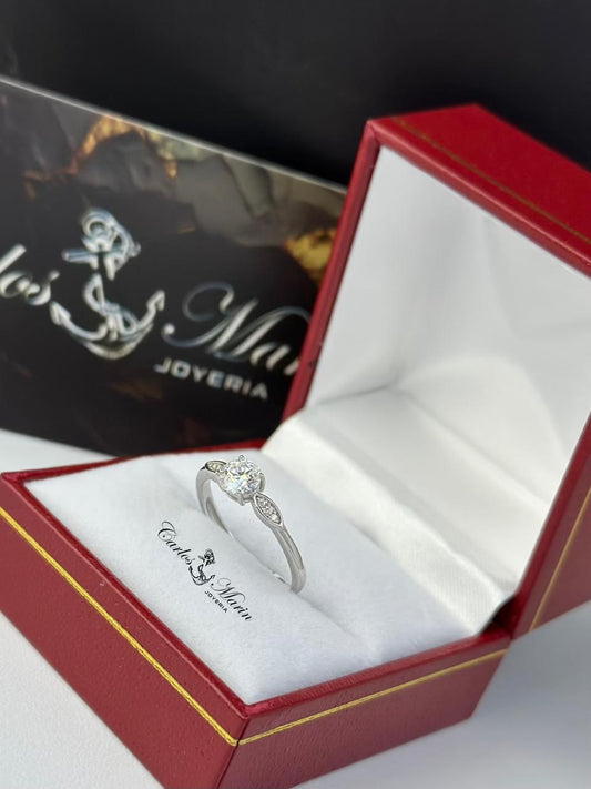 💍 Anillo Lys Noir Moissanita Plata