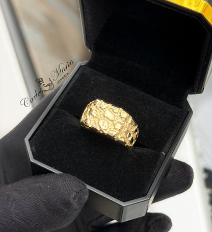 Anillo Nugget para Hombre en Oro de 18K