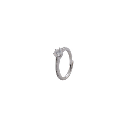 Anillo Soft Glow con moissanita en plata elegante