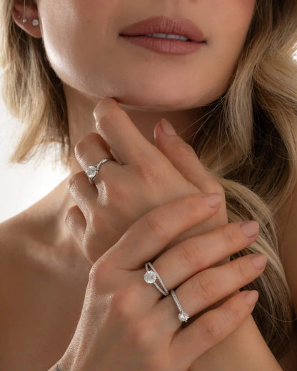 Anillo Ajustable Velour Essence MT en Plata