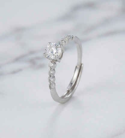 Anillo Ajustable Shine Band MT en Plata