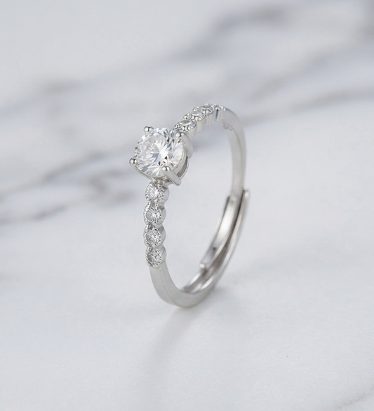 Anillo Ajustable Shine Band MT en Plata