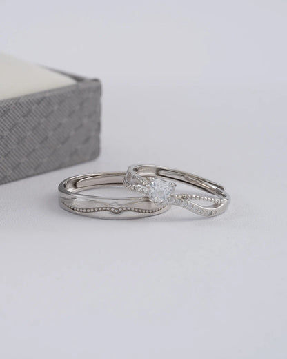 Argollas Amor Infinito Ajustables en Plata