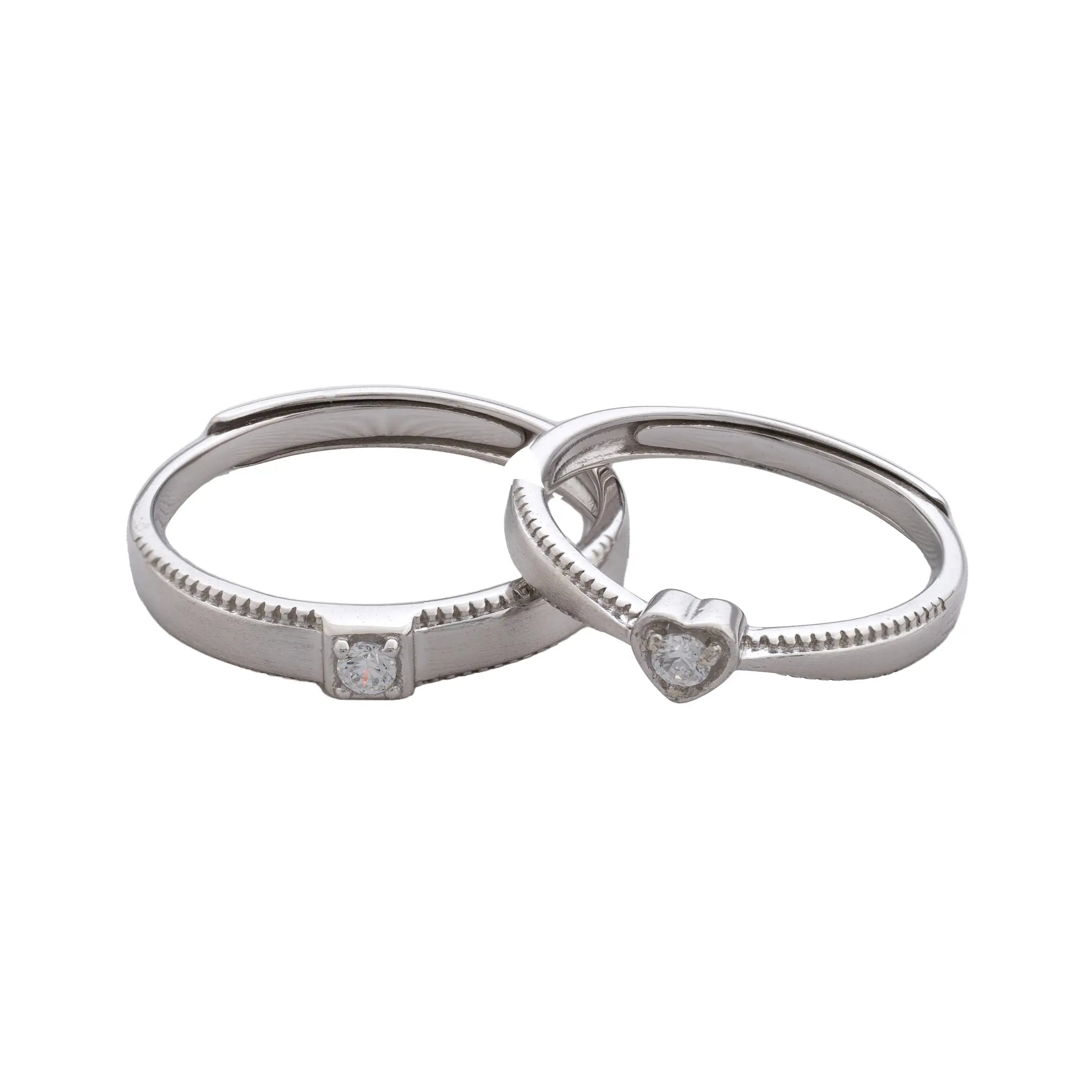 Argollas Heart Promise Ajustables en Plata