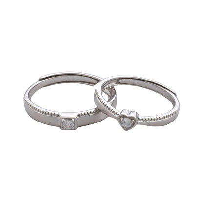 Argollas Heart Promise Ajustables en Plata