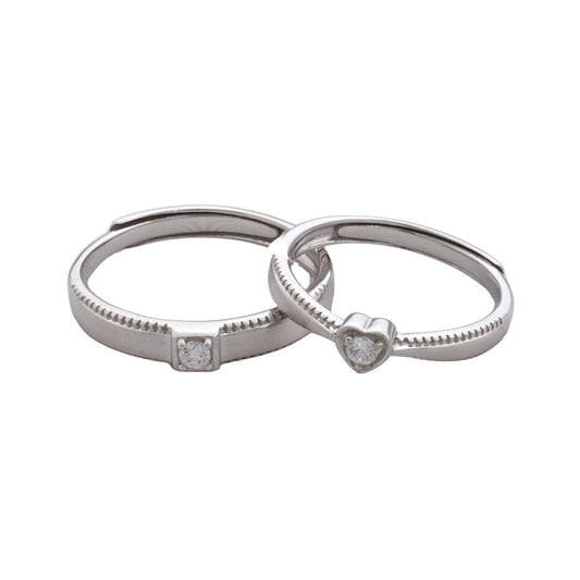 Argollas Heart Promise Ajustables en Plata