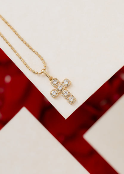 Dije Charm Crystal en Oro Laminado