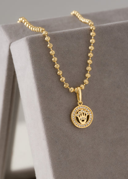 Dije Crownin en Oro Laminado