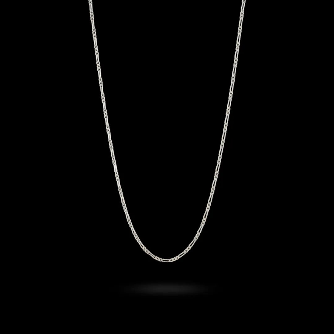 Cadena 3×1 de 1.4 mm y 45 cm en Plata