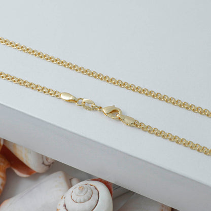 Cadena Tejido Chino 3 mm – 45 cm | Oro Laminado
