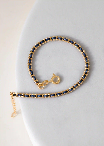 Pulsera Hilo Laminado – 15 cm + Extensor en Oro Laminado