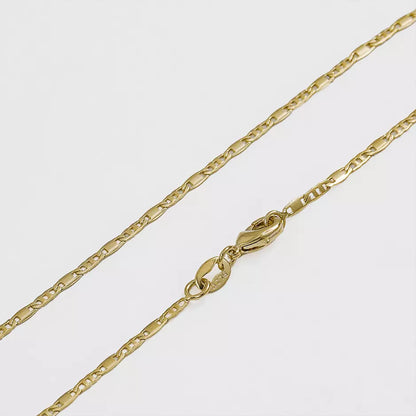 Cadena Escalera Plana – 65 cm en Oro Laminado