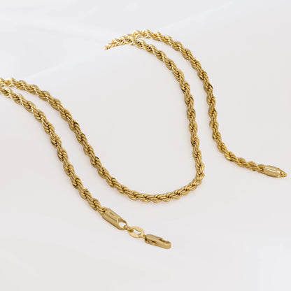 Cadena Lazo 3 mm – 65 cm en Oro Laminado