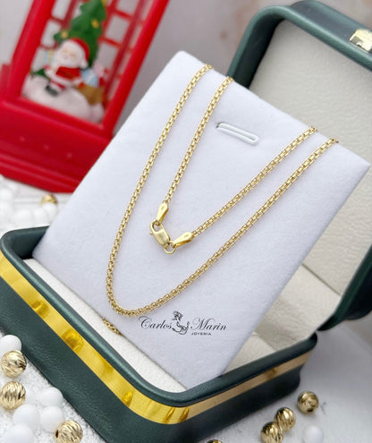 Cadena tejido Chino 2mm 60Cm en Oro de 18k