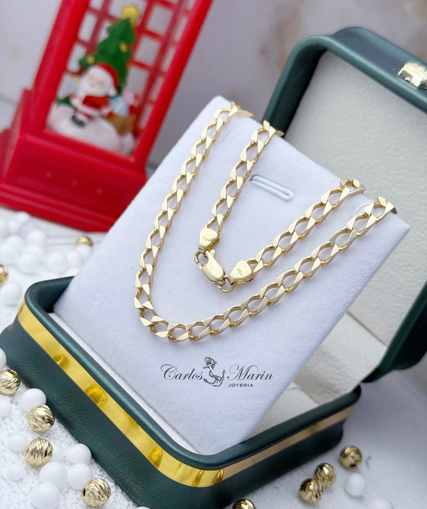 Cadena Martillada 60Cm en Oro de 18k