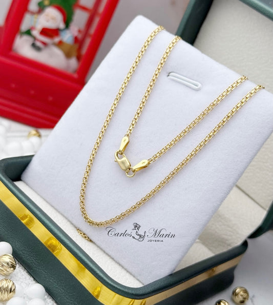 Cadena tejido Chino 2mm 60Cm en Oro de 18k