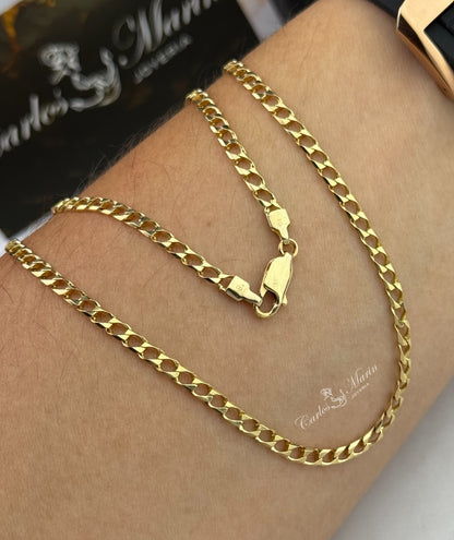 Cadena Martillada 60Cm en Oro de 18k