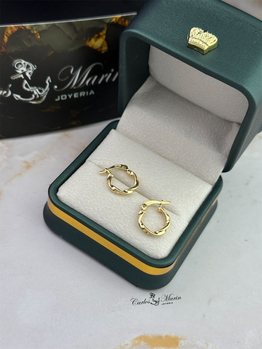 Candongas Mercocha Pequeñas en Oro 18K
