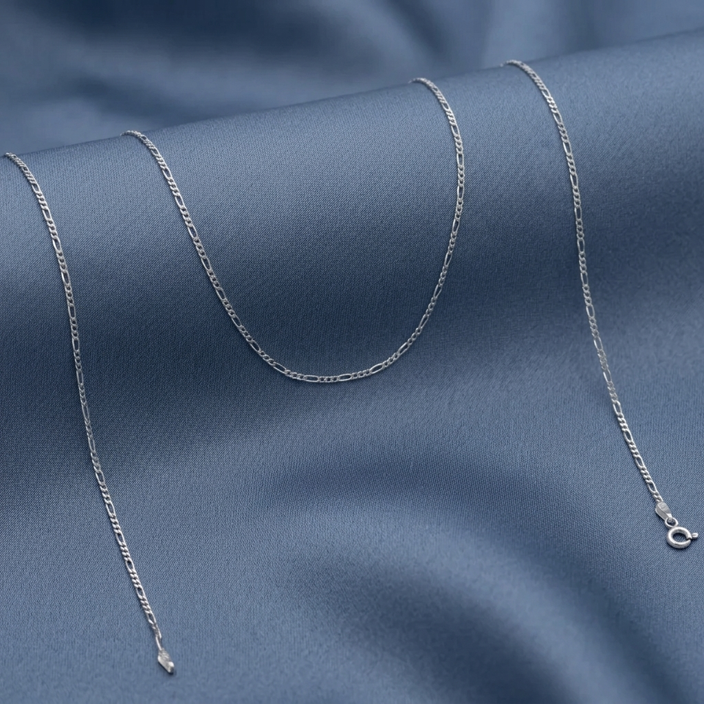 Cadena 3x1 1.4 mm 65 cm en Plata