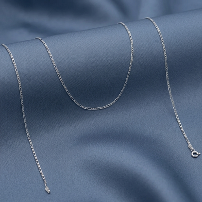 Cadena 3x1 1.4 mm 65 cm en Plata