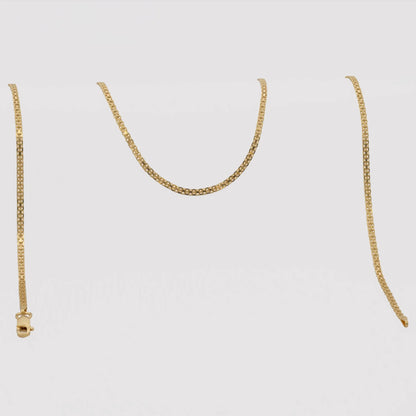 Cadena China IT 2 mm 60 cm en Oro Laminado