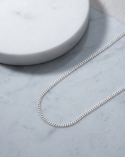 Cadena Cubana 1,9 mm 65 cm en Plata