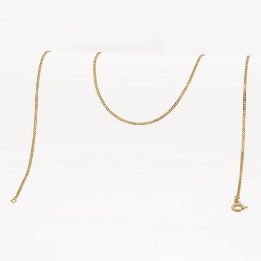 Cadena Cubanita IT 1.5 mm 60 cm Oro Laminado