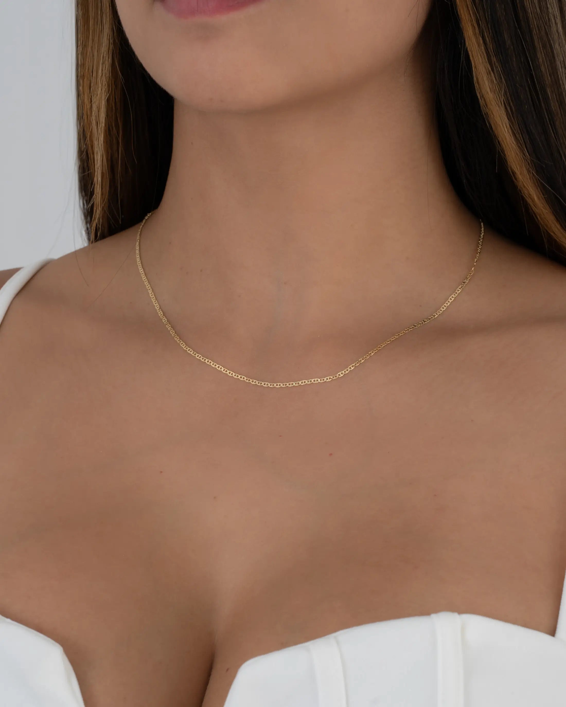 Cadena Escalerita con Destellos IT 1.7 mm 45 cm Oro Laminado