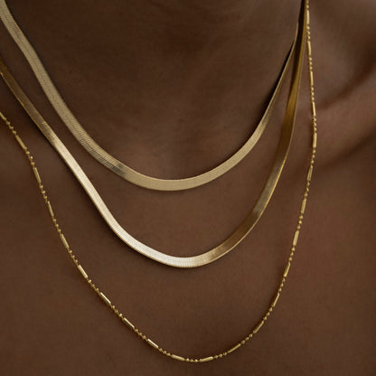 Cadena Tejido Egipcio 40 cm + Extensor Oro Laminado