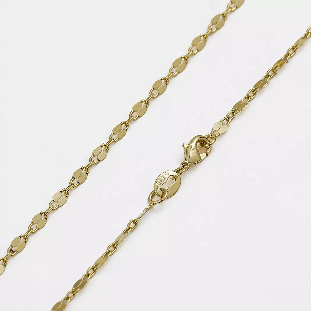 Cadena Espejo Cuadrada – 65 cm Oro Laminado