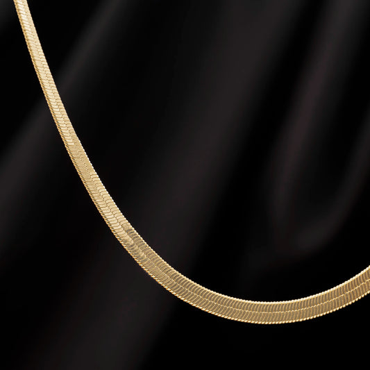 Cadena Tejido Egipcio 40 cm + Extensor Oro Laminado