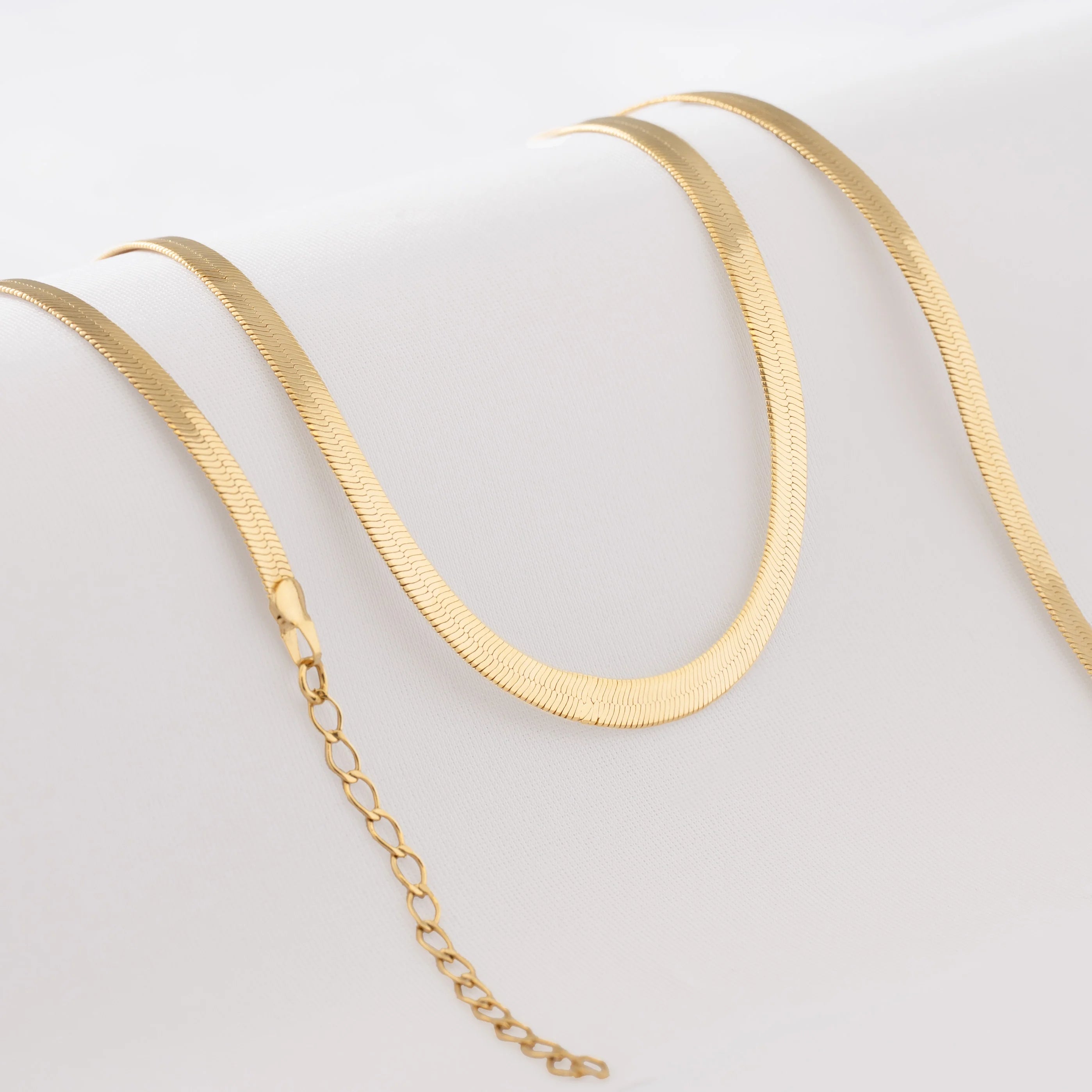 Cadena Tejido Egipcio 40 cm + Extensor Oro Laminado