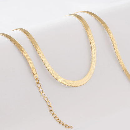 Cadena Tejido Egipcio 40 cm + Extensor Oro Laminado