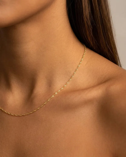 Cadena Singapur IT 1.2 mm – 45 cm en Oro Laminado