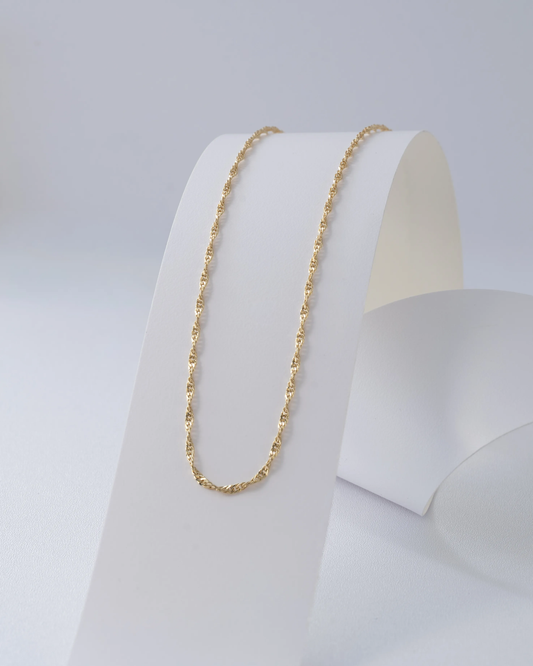 Cadena Singapur IT 1.7 mm 60 cm en Oro Laminado