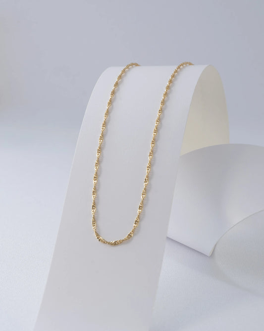 Cadena Singapur IT 1.7 mm 65 cm en Oro Laminado
