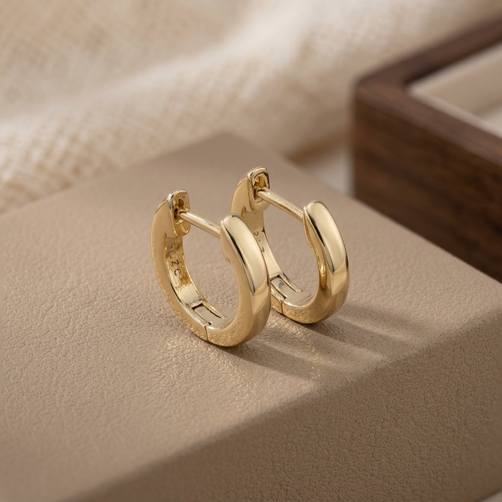 Candongas Avalon 10 mm en Oro Laminado