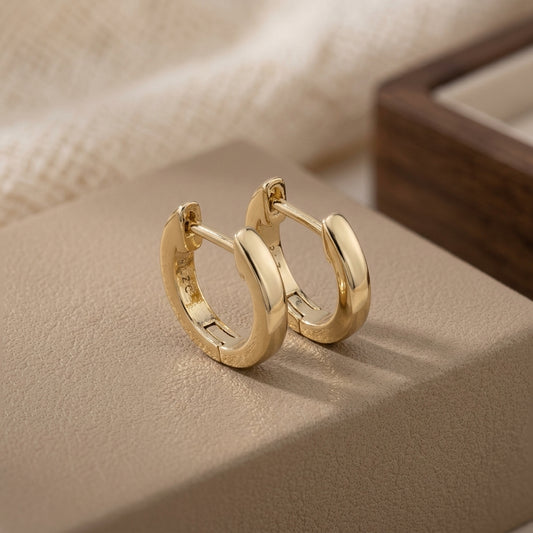 Candongas Avalon 10 mm en Oro Laminado
