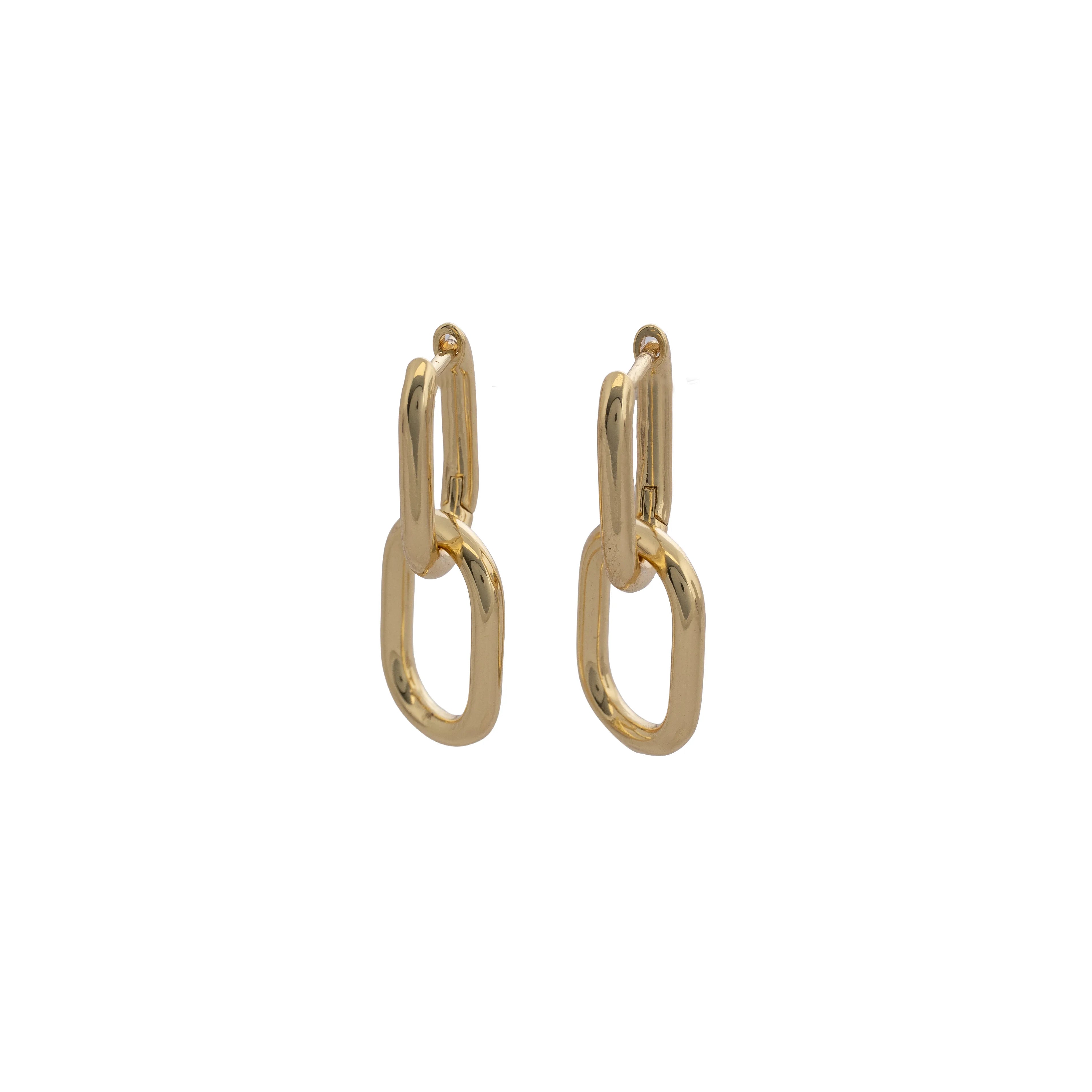 Candongas Classic Link 24 mm en Oro Laminado