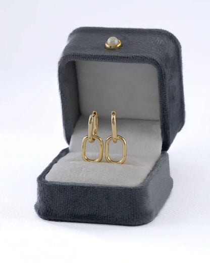 Candongas Classic Link 24 mm en Oro Laminado