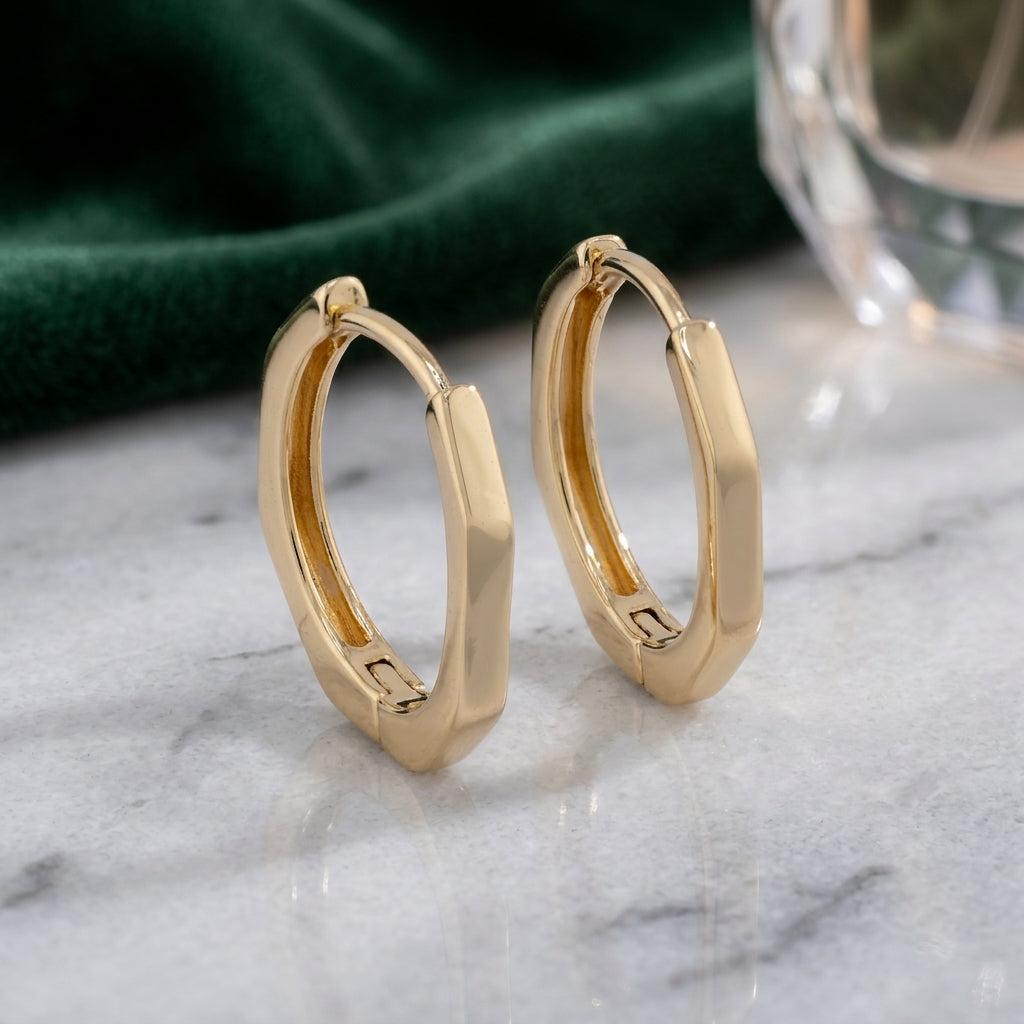 Candongas Codice 15 mm en Oro Laminado