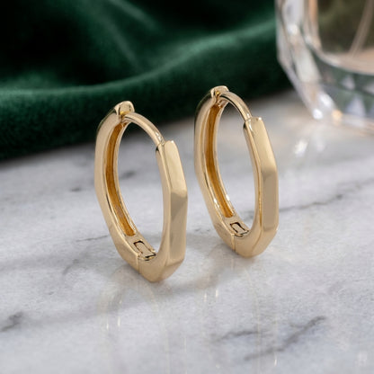 Candongas Codice 15 mm en Oro Laminado