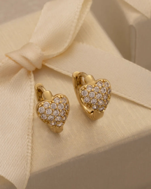 Candongas Corazón 14 mm Oro Laminado