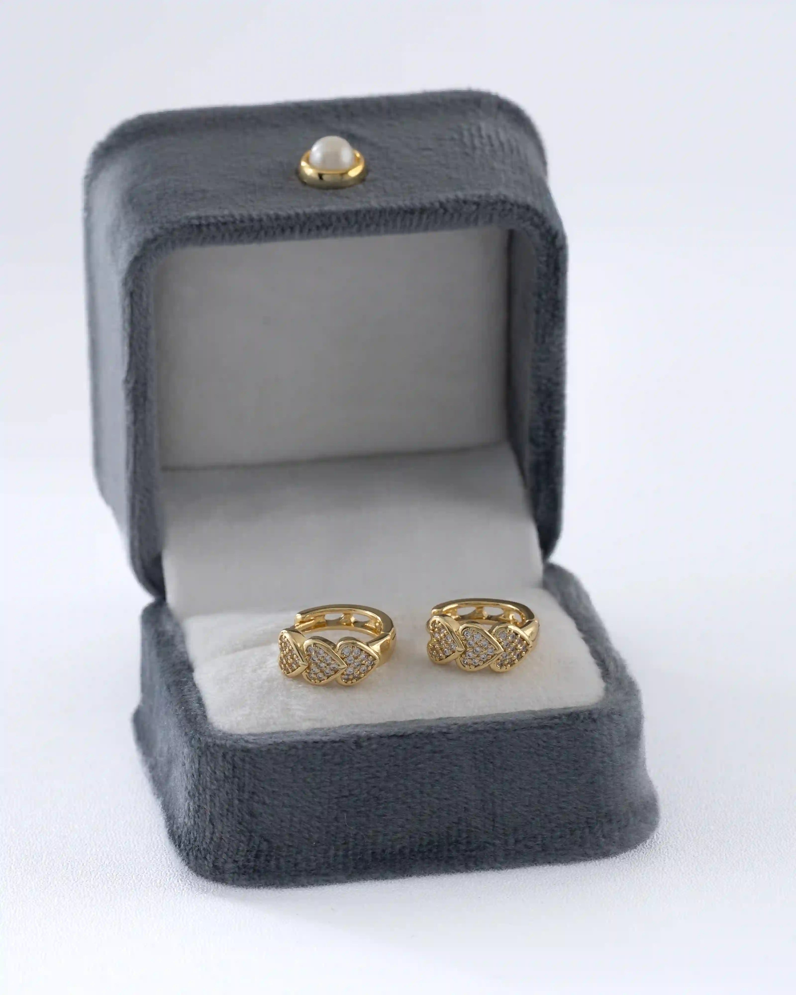 Candongas Heart Circones 15 mm en Oro Laminado