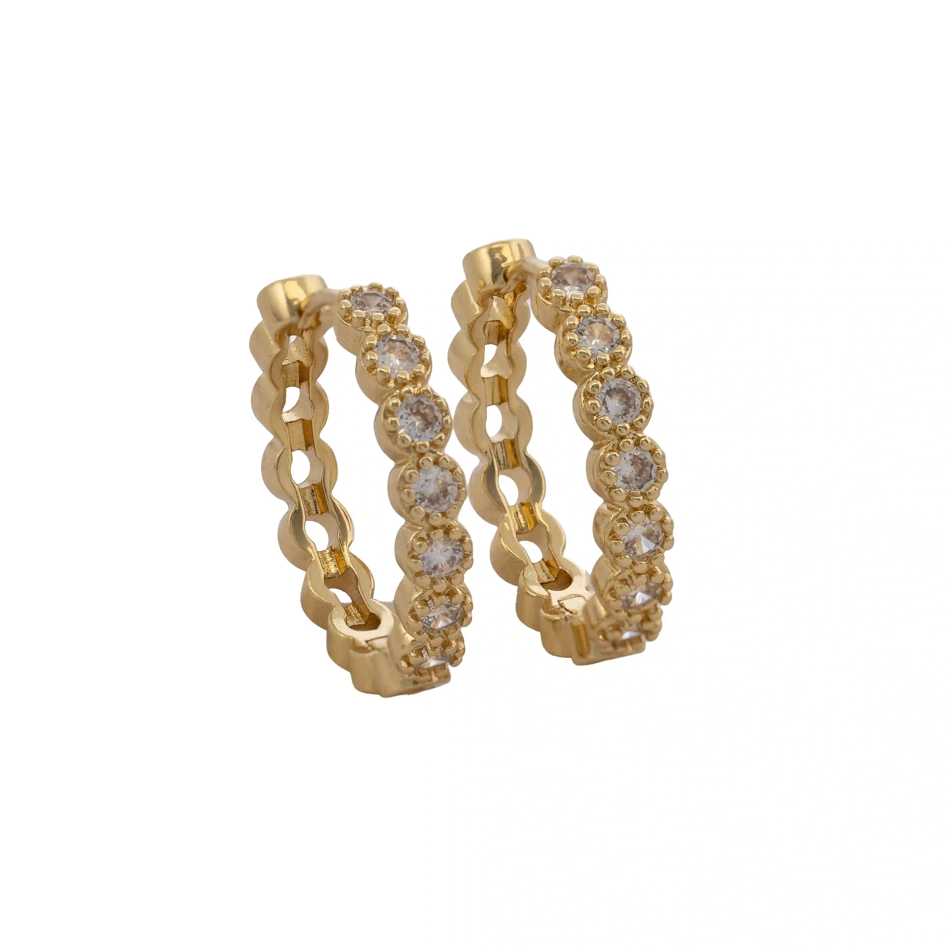 Candongas Lumi 23 mm en Oro Laminado