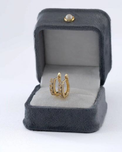 Candongas Parallel Circones 14 mm en Oro Laminado