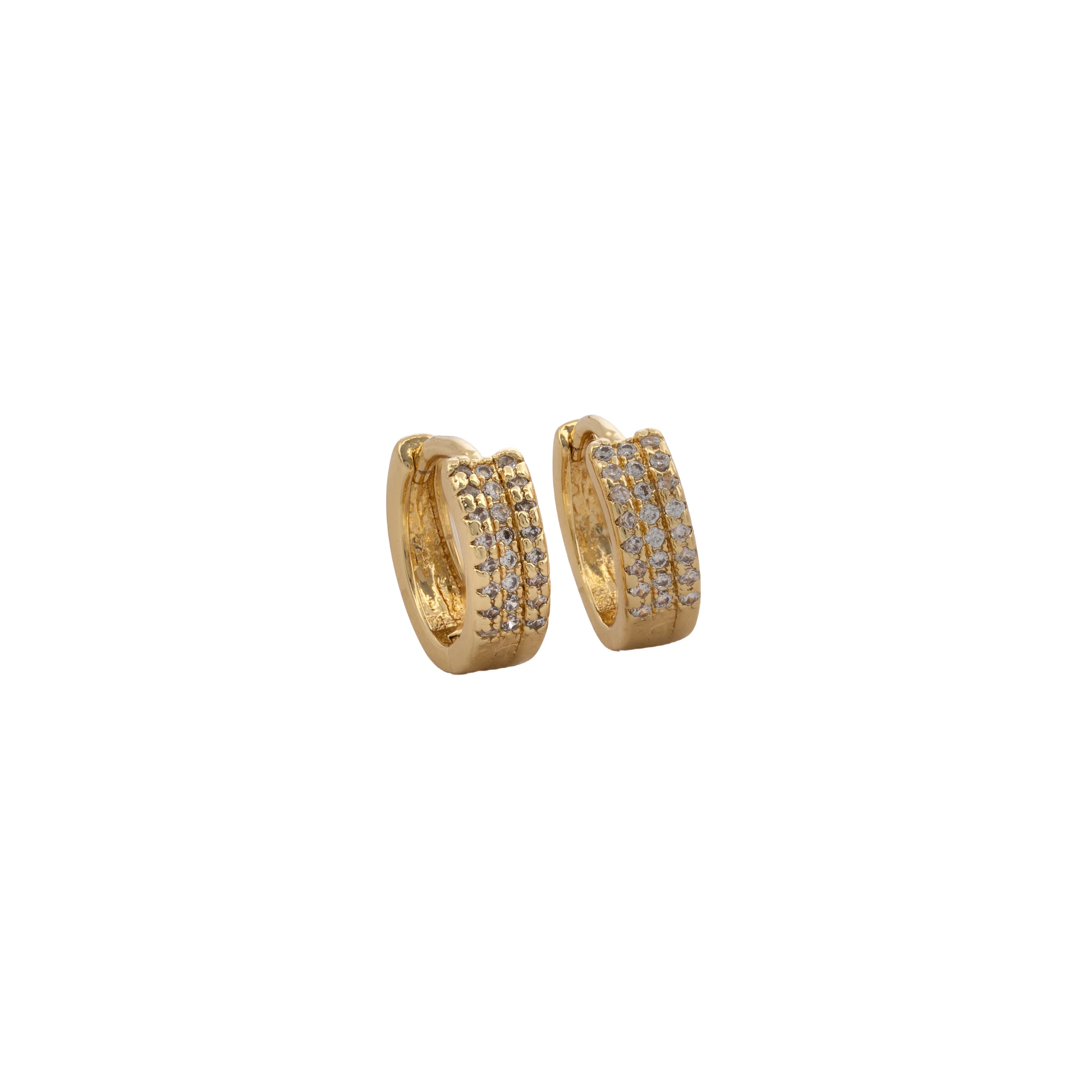 Candongas Shine 14 mm en Oro Laminado