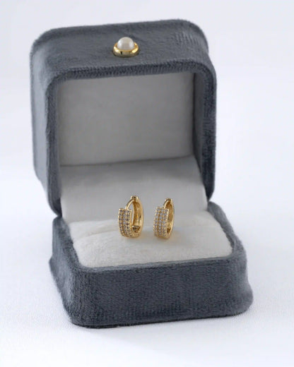 Candongas Shine 14 mm en Oro Laminado
