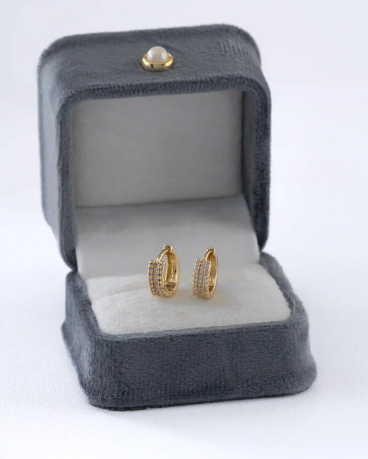 Candongas Shine 14 mm en Oro Laminado