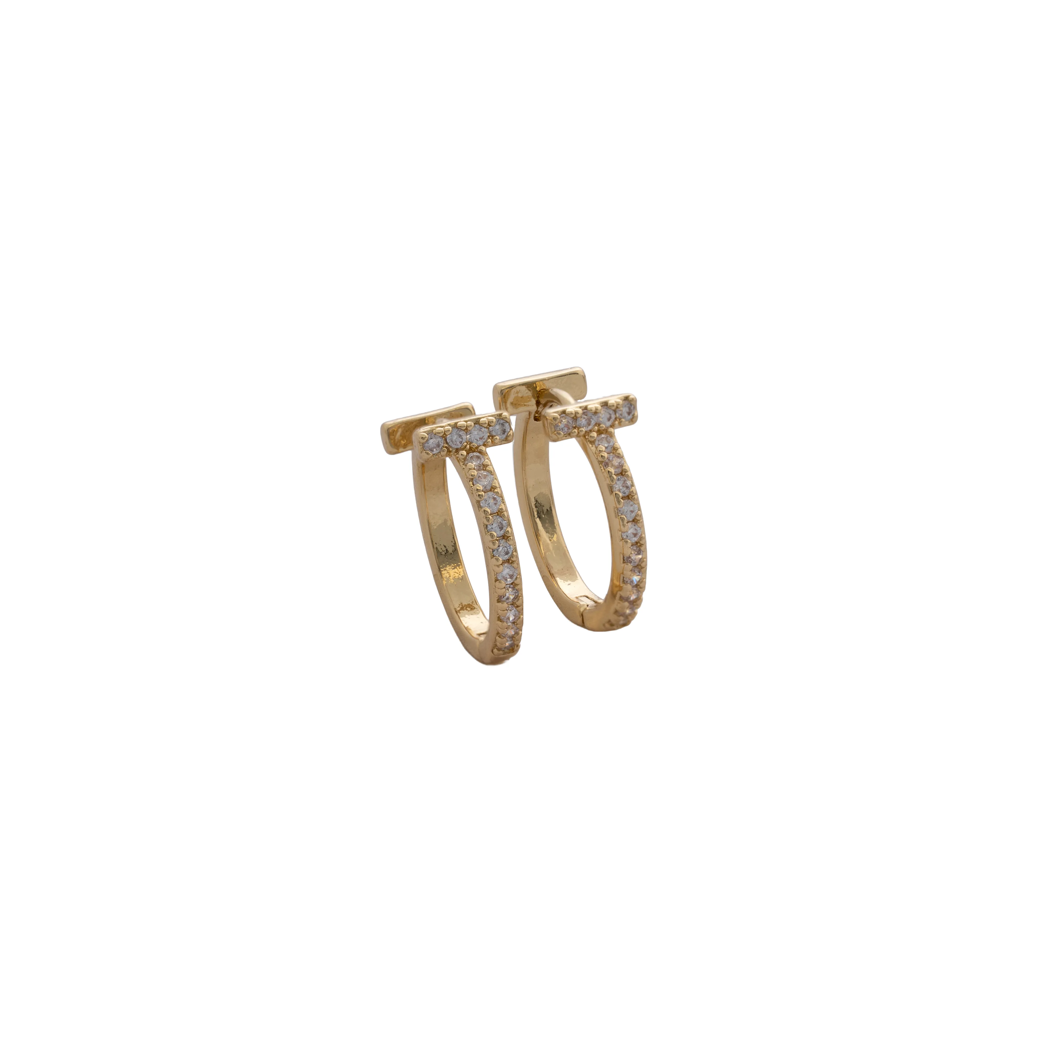 Candongas Trazo Áurea 16 mm en Oro Laminado